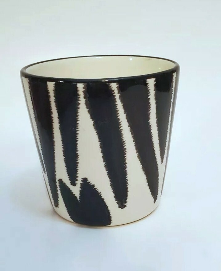 Zebra Animal Print Mug Figure Inside Cup Novelty Hand Painted Suprise Coffee Mug