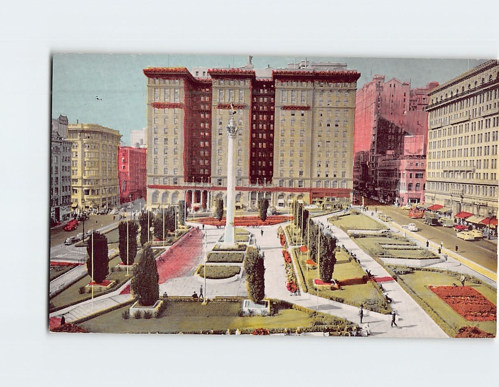 Postcard Union Square San Francisco California USA