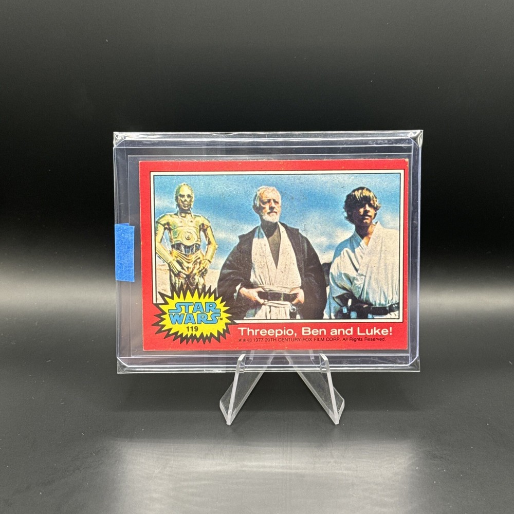 1977 Topps Star Wars #119 Threepio, Ben and Luke!