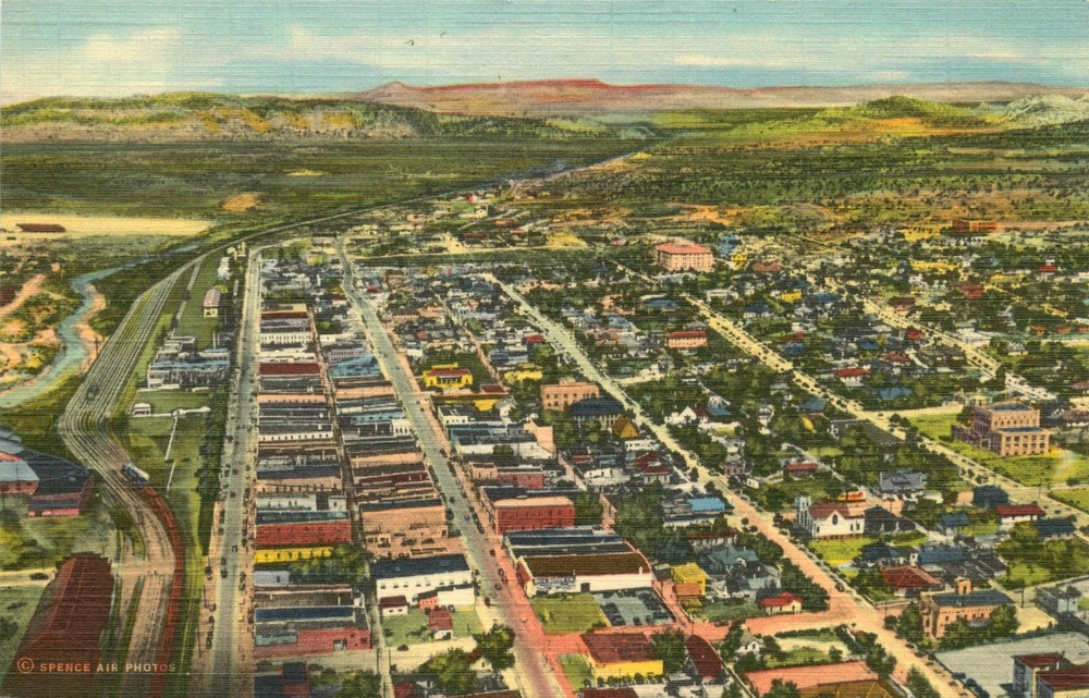 Aerial View of Gallup, New Mexico Vintage Postcard