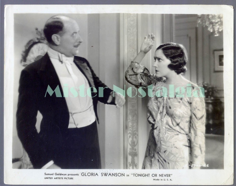 Vintage Photo 1931 Gloria Swanson in Tonight Or Never