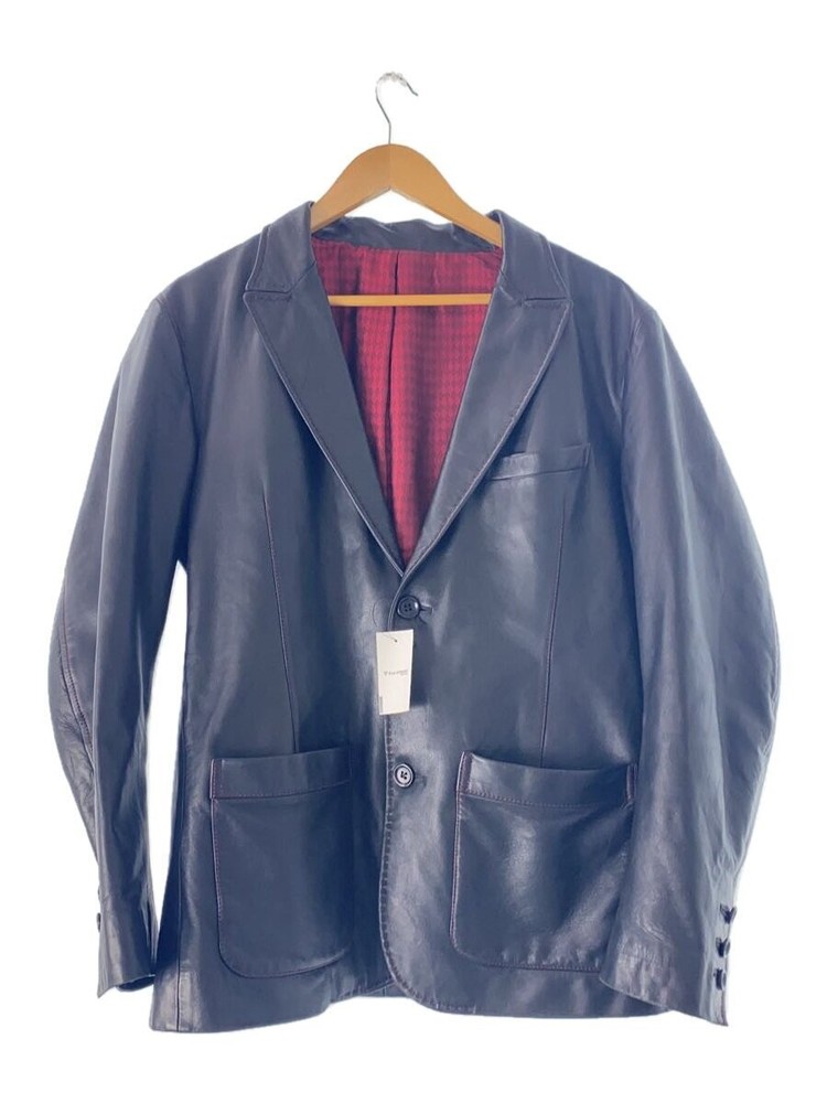 RJB Black Leather Blouson Jacket Stylish Biker Outerwear