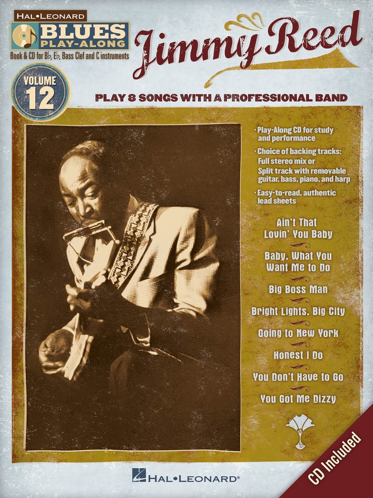 Jimmy Reed Blues Play-Along Vol 12 Bb Eb C BC Instruments Sheet Music Book CD