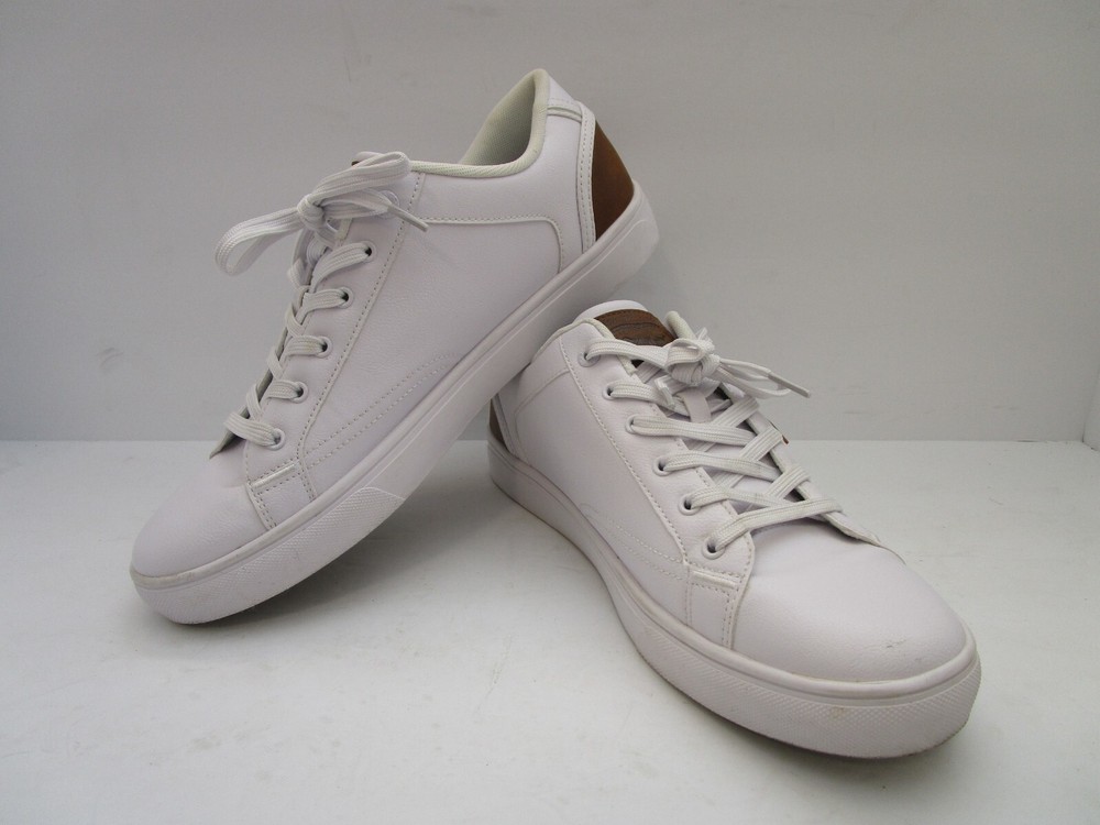Levis Men's Jeffrey-501-Tumbled-UL Sneakers Low Top White w/ Brn Leather Size 12