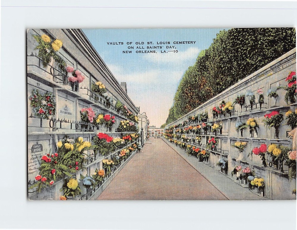 Postcard Vaults of Old St. Louis Cemetery All Saints' Day New Orleans Louisiana