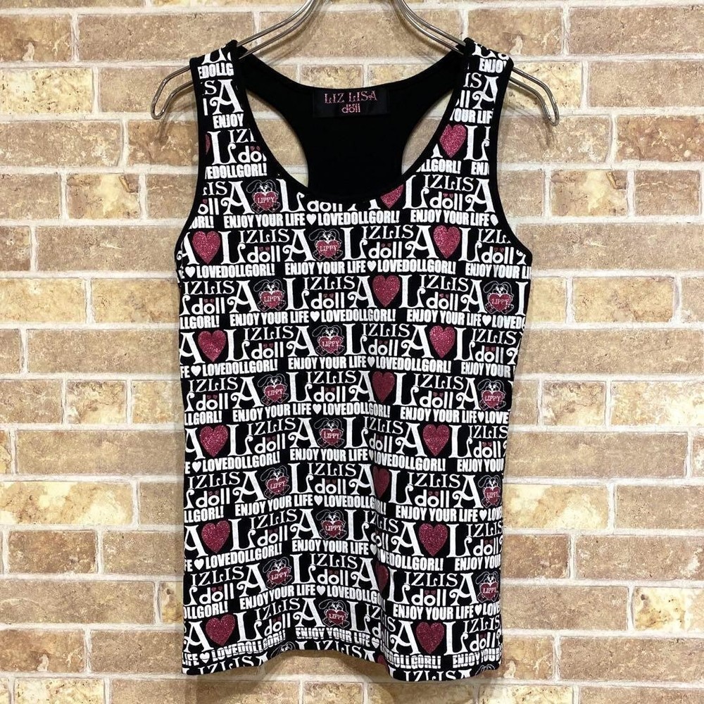 LIZ LISA Doll Tank Top Black Shibuya 109 Gal GYARU Y2K Grunge 00s Limited Japan