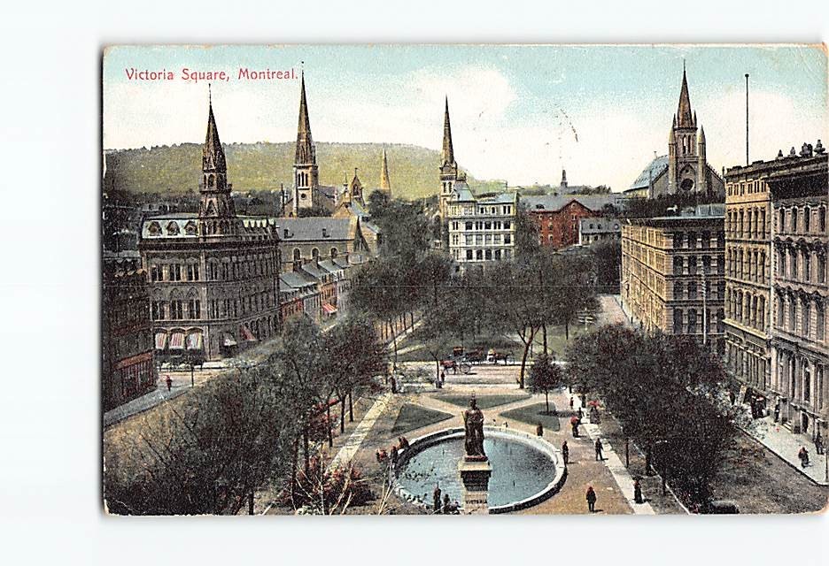 Postcard Victoria Square Montreal Quebec Canada