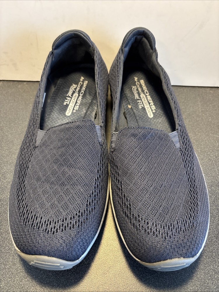 Skechers Slip-Ins Relaxed Fit Reggae Fest 2.0 Women 9 Memory Foam Navy Shoes