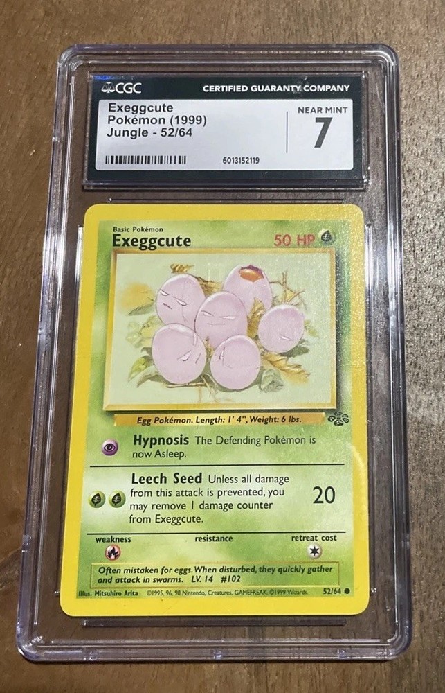 Pokémon Exeggcute TCG Jungle Card 52/64 Common CGC 7