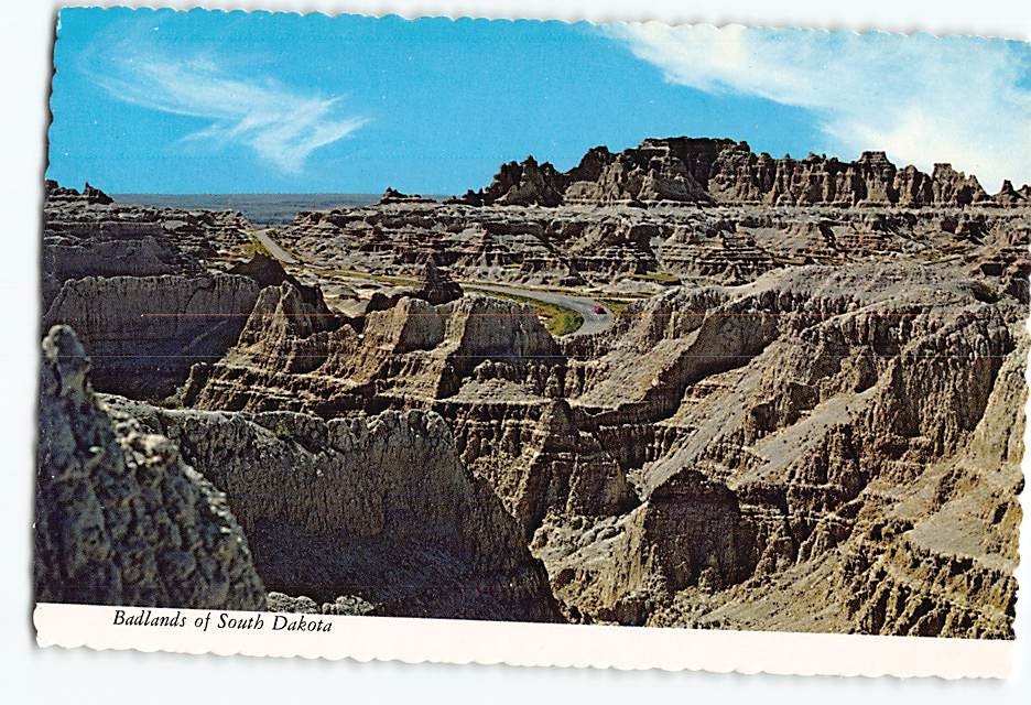 Postcard Badlands of South Dakota USA