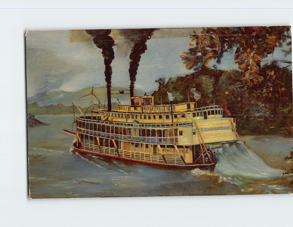 Postcard An Old Fashioned Mississippi River Wheeler Louisiana USA