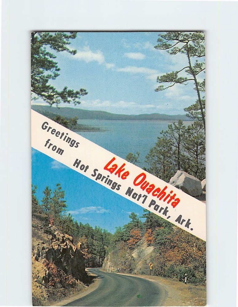 Postcard Greetings from Lake Ouachita Hot Springs National Park Arkansas USA