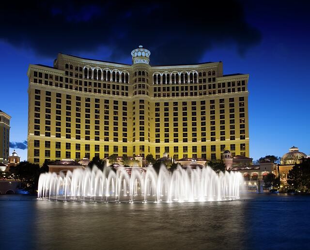 Photo:Las Vegas Nevada Bellagio Fountains Hotel Casino 2007 Night Photo