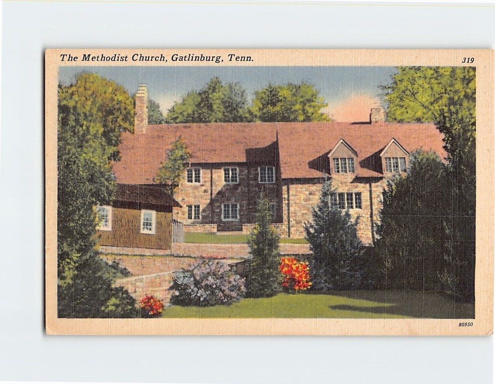 Postcard The Methodist Church Gatlinburg Tennessee USA