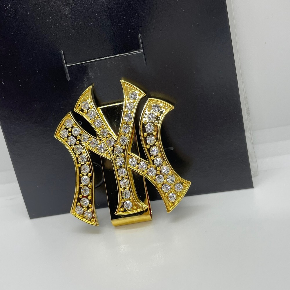 MLB New York Yankees NY Line Logo Money Clip Wallet Bill Scissors