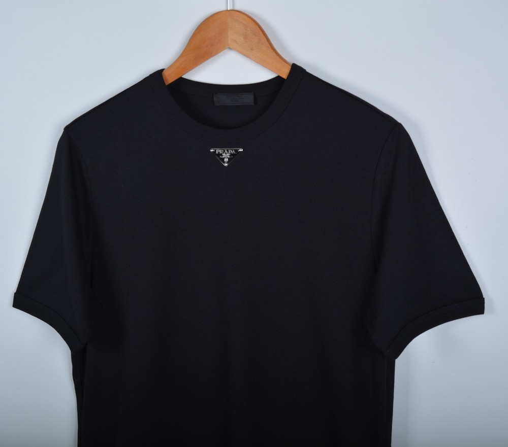 Men's Prada Black Triangle Logo T-Shirt (Cotton) – Size XXL