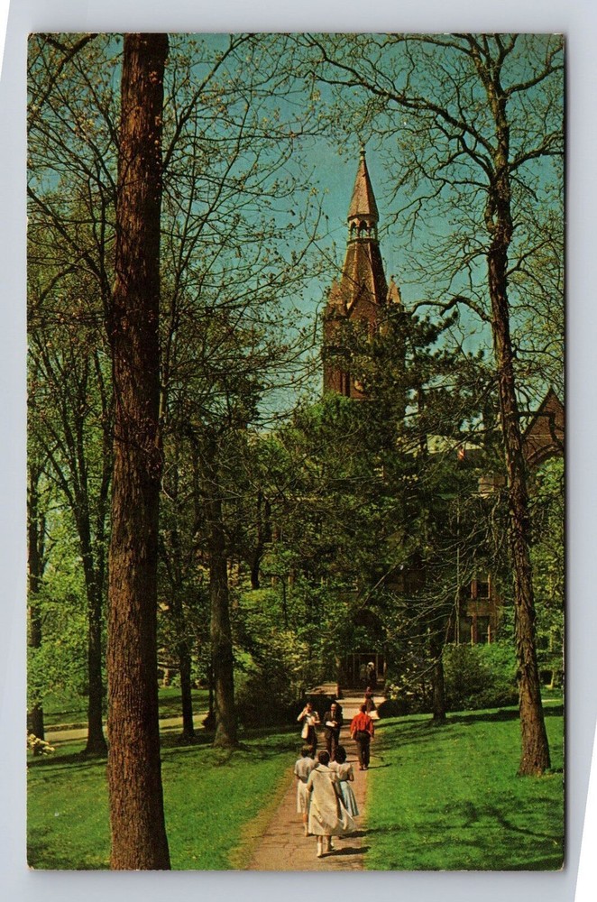 Springfield OH-Ohio Wittenberg University Recitation Hall Vintage c1967 Postcard