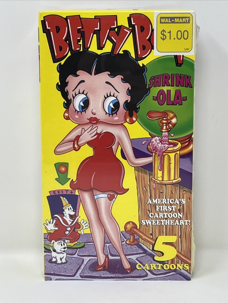 Betty Boop 5 Different Cartoons Betty in Blunderland VHS Movie New 1991 Rare