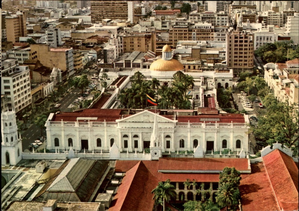 Aerial View Caracas Venezuela Capitol vintage postcard y860