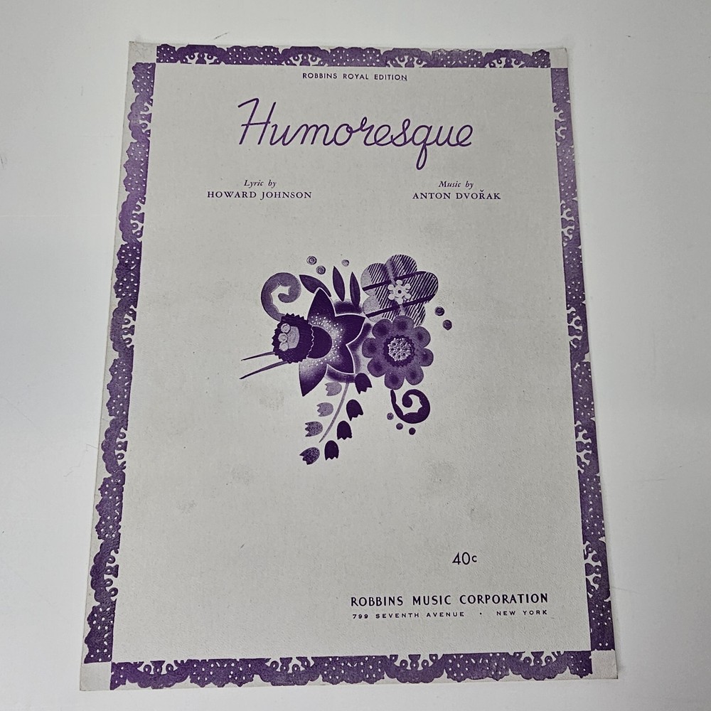 Vintage Sheet Music Humoresque Anton Duvork 1932