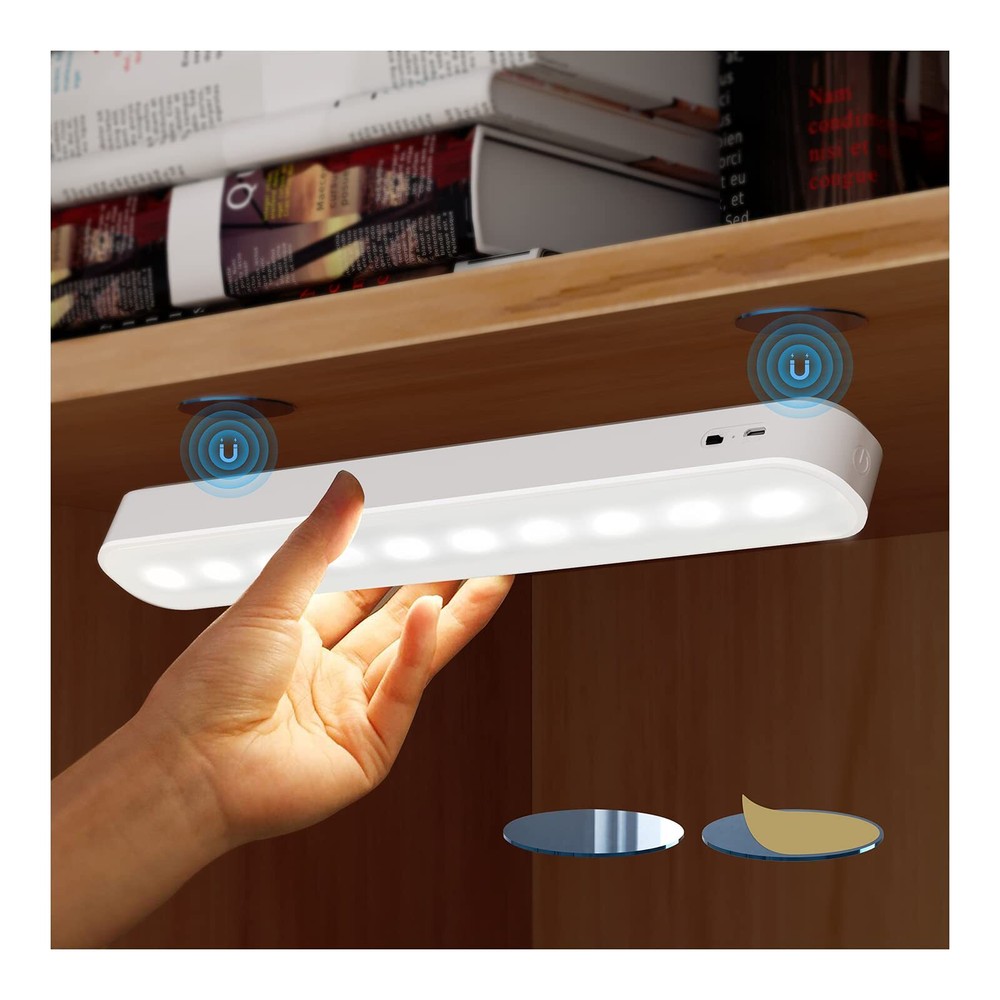 Closet Stick on Light, LED Dimmable Under Cabinet Wireless, Magnetic Night Li...