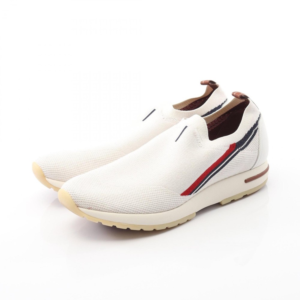 Loro Piana Flexy Walk Sneakers Fabric White #40 Used Women
