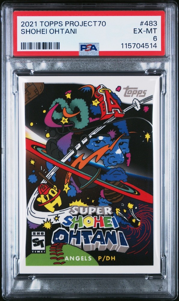 2021 Topps Project 70 #483 Shohei Ohtani * Super Mario Brothers Inspired* PSA 6