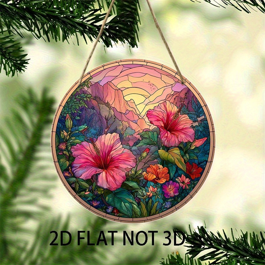8x8 Round Acrylic Sign Summer Porch Holiday Decoration Bohemian Style