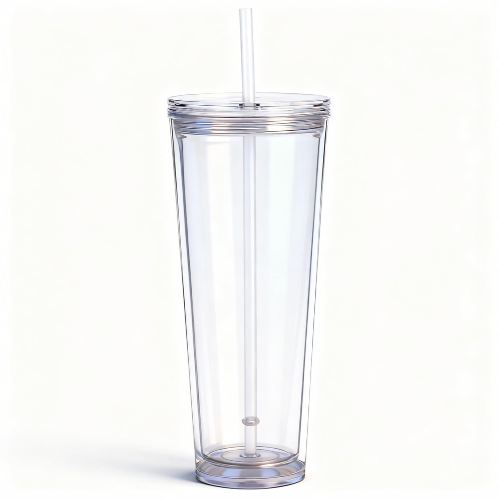 24oz Tumbler with Lid and Straw, Leak Proof and Double Wall Insulated Reusabl...