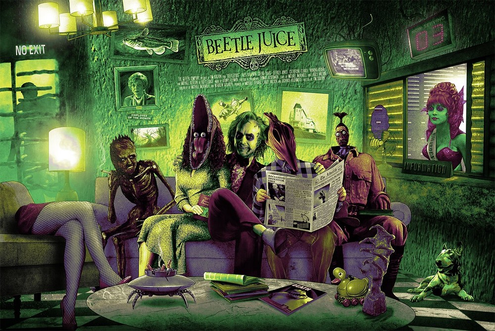 Beetlejuice by Kevin M. Wilson 326/350 36” x 24” Screen Print Movie Art PosterEdition # 326 of 350, 36” x 24” Size, New Condition