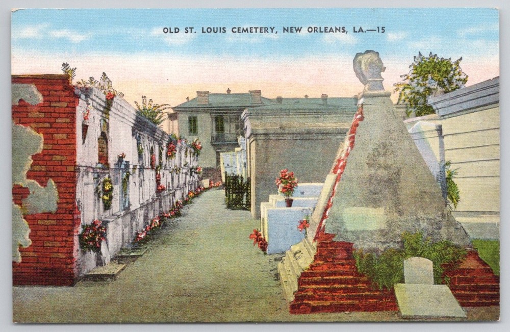 Old St. Louis Cemetery No. 1 New Orleans Louisiana Vintage Postcard