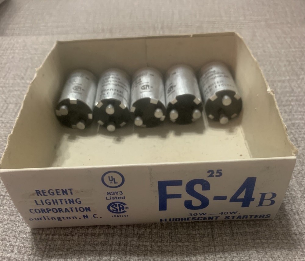 Super Starter FS-4 Fluorescent Starter FS4 (Pack of 5)