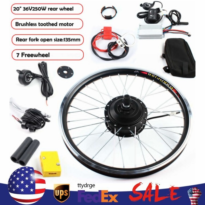 20 inch Rear Wheel Electric Bicycle Hub Motor Conversion Kit 36V 250W e-bike