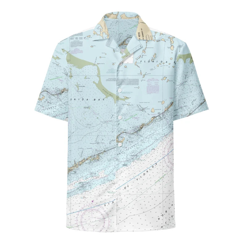 Florida Keys Nautical Chart Map Hawaii Shirt Mens Womens