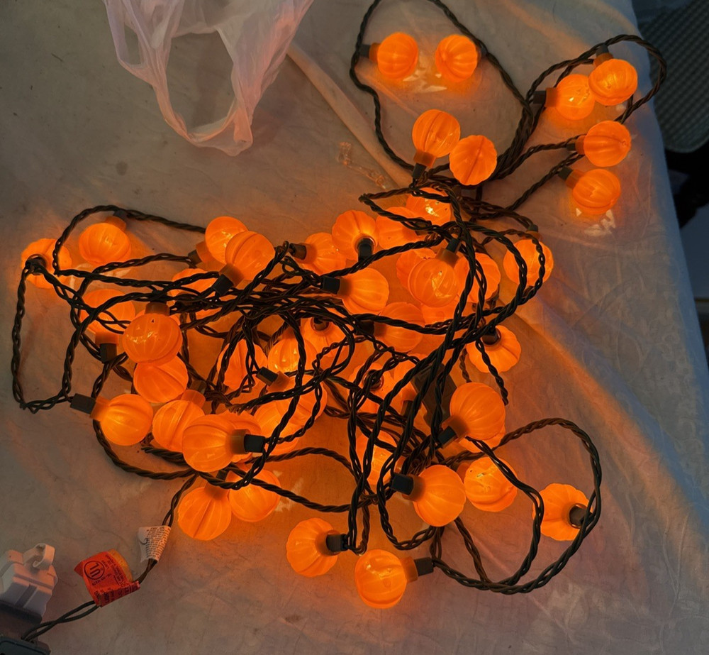Vtg Halloween Plastic Blow Mold Jack o Lantern Pumpkin Light Covers Lot of 40