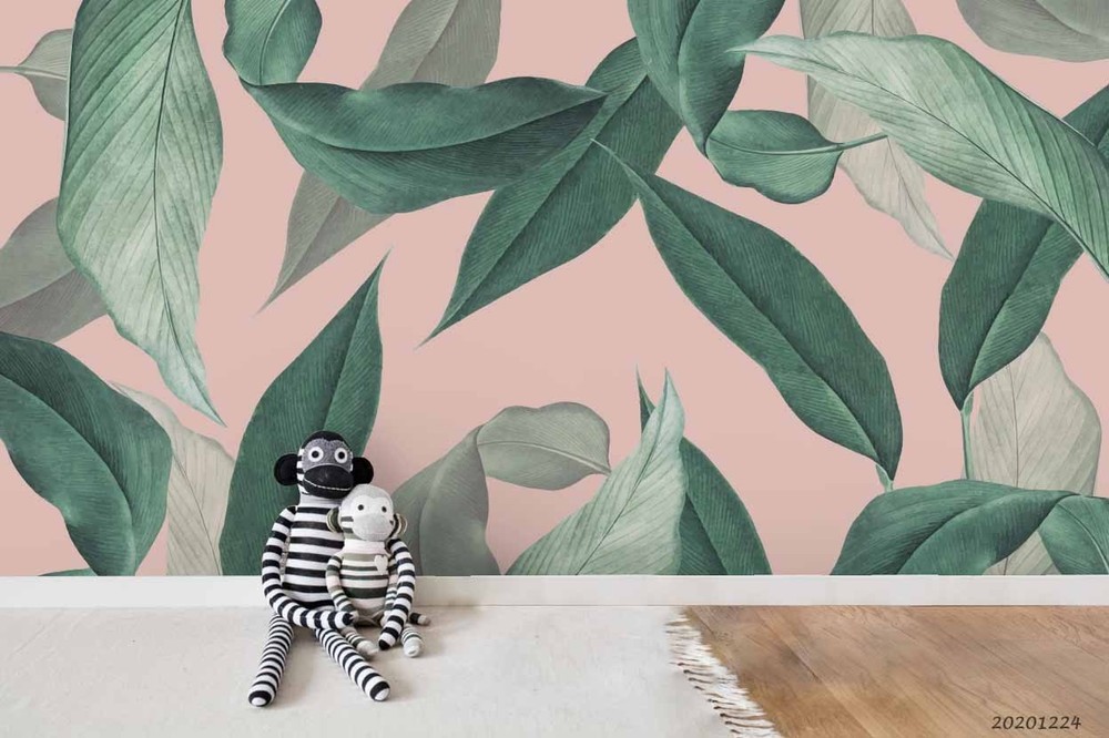 3D Tropical Plants Leaves Wall Murals Wallpaper Murals Wall Sticker 2