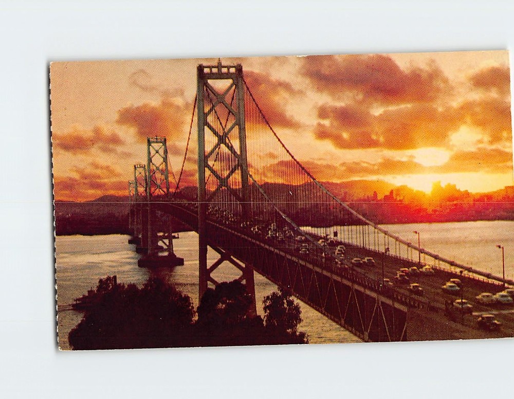 Postcard San Francisco-Oakland Bay Bridge California USA