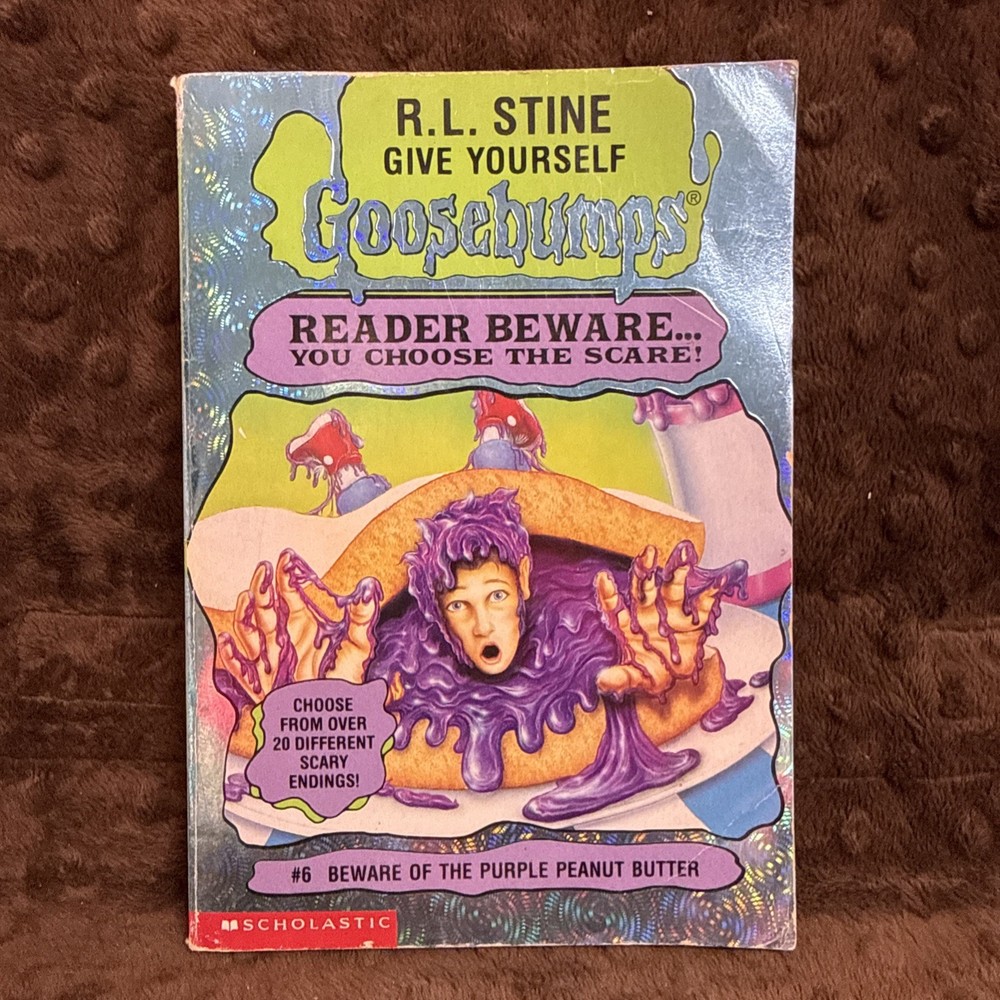 1st Edition 1996 USA R.L Stine Goosebumps #6 Beware Of The Purple Peanut Butter