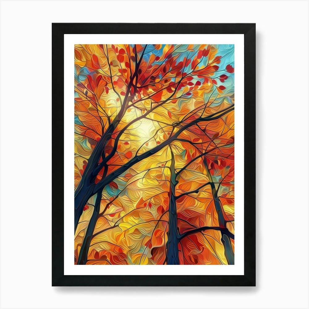 Autumn Trees 40 Framed Wall Art Canvas Print Picture Poster  