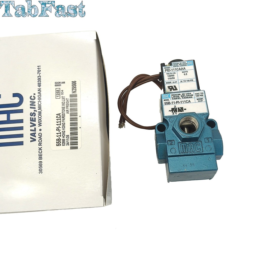 New for MAC 55B-11-PI-111CA / PID-111CAAA Solenoid Valve 55B-11-PI-111BA
