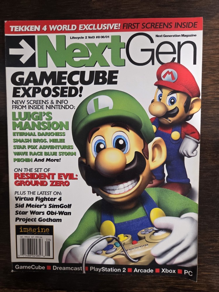 NextGen Magazine August 2001, Lifecycle 2 Vol.3 #8 Luigi's Mansion Resident Evil