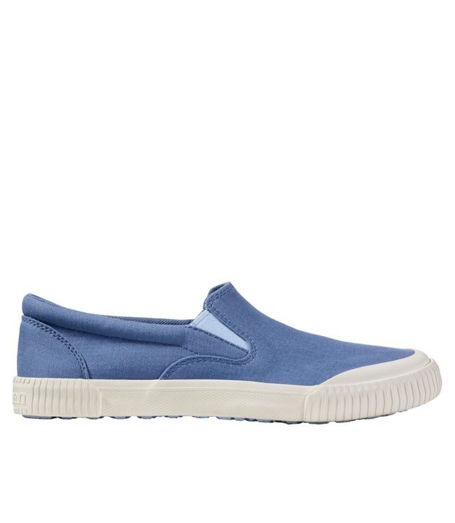 L.L.Bean Women's Eco Woods Canvas Shoes, Slip-On Moonlight Blue Medium Size AUTH