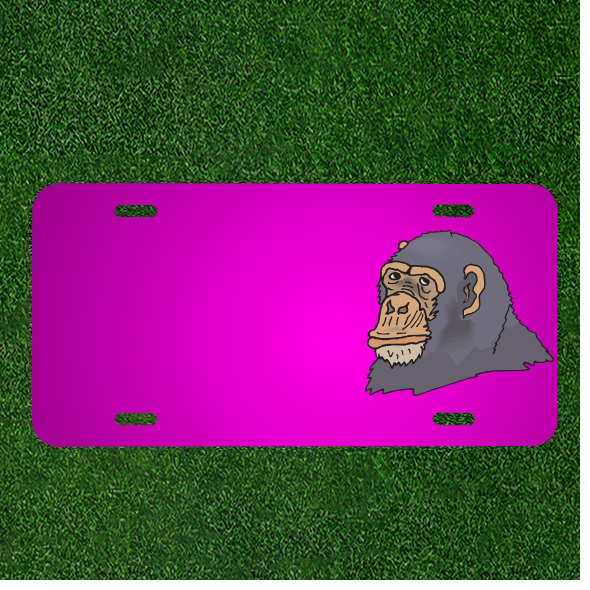 Create a Custom Personalized Car License Plate Featuring Names with a Gray Face Animal Design