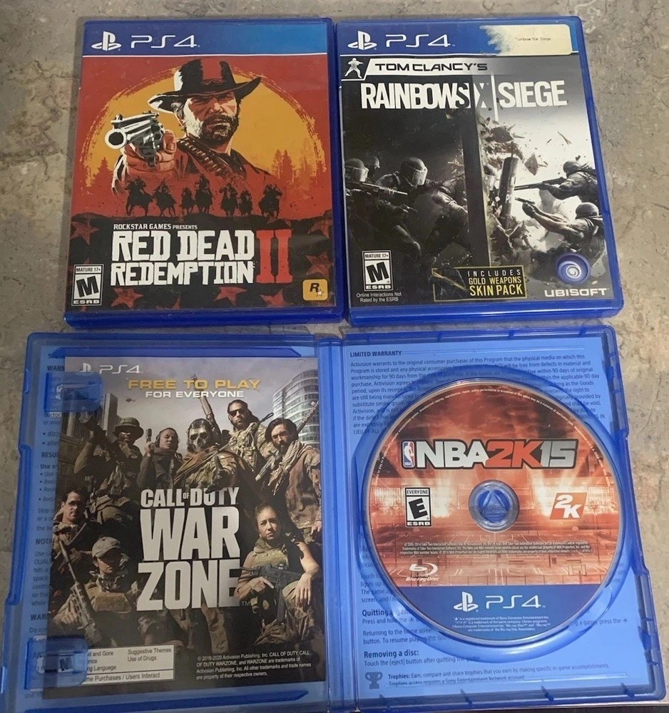 PlayStation 4 Game Lot Bundle UNTESTED