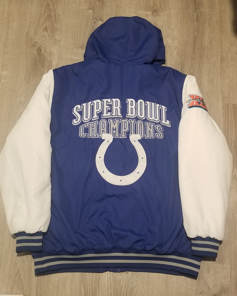 NFL INDIANAPOLIS COLTS SUPER BOWL XLI 2006 CHAMPIONS Hooded Jacket Mens XXL