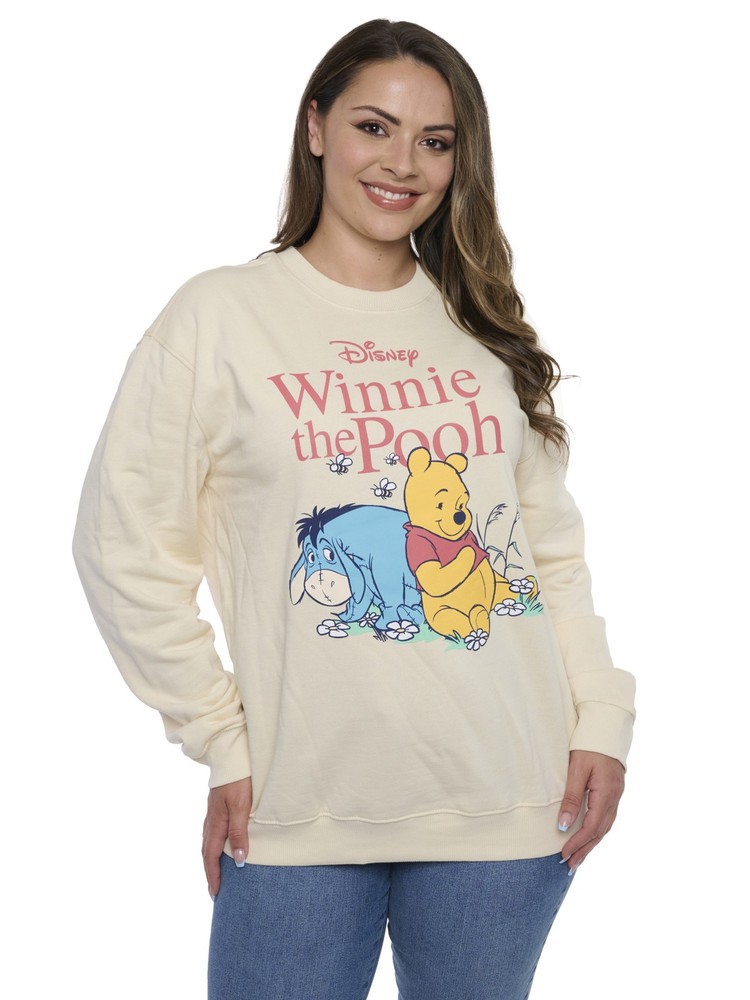 Women's Disney Winnie The Pooh Eeyore Sweatshirt Pullover Crewneck Graphic Print