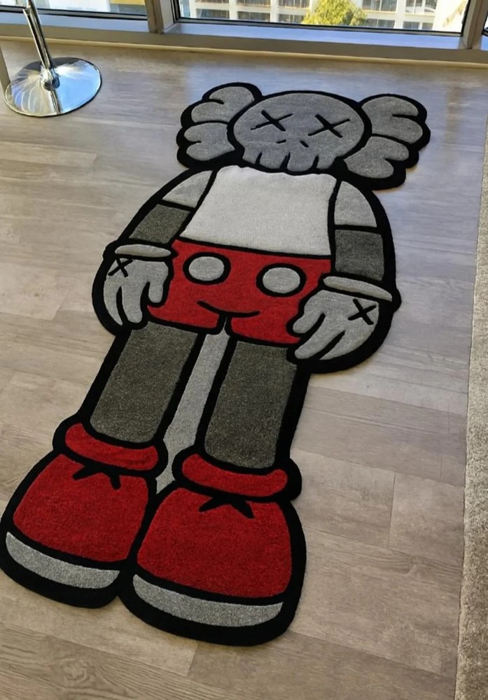 Hand Tufted Cartoon Character Rug – Custom Shaped Pop Art Carpet for home decor