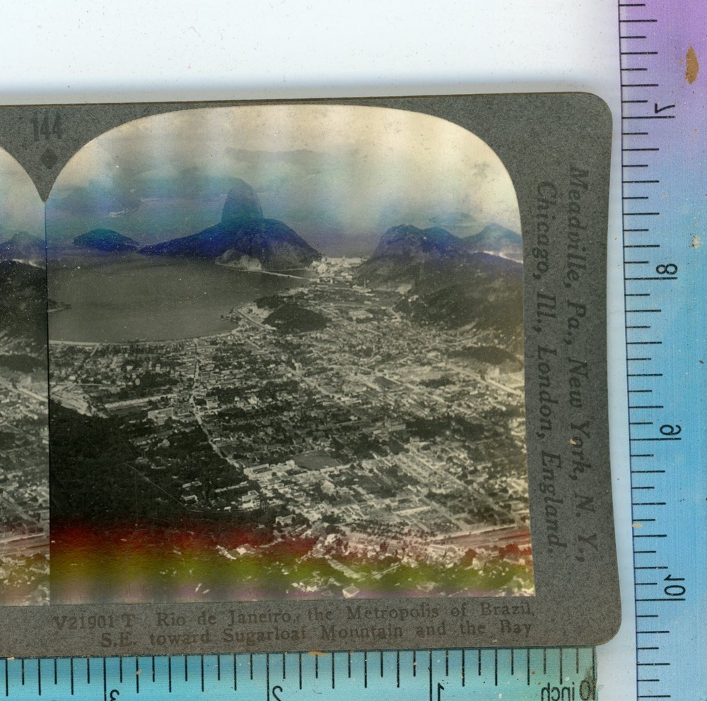 Rio de Janeiro Brazil To Sugarloaf Mountain & Bay Keystone Stereoview