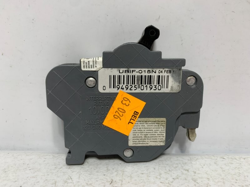 Connecticut Electric UBIF-015N Circuit Breaker 15A 120/240V 1-Pole