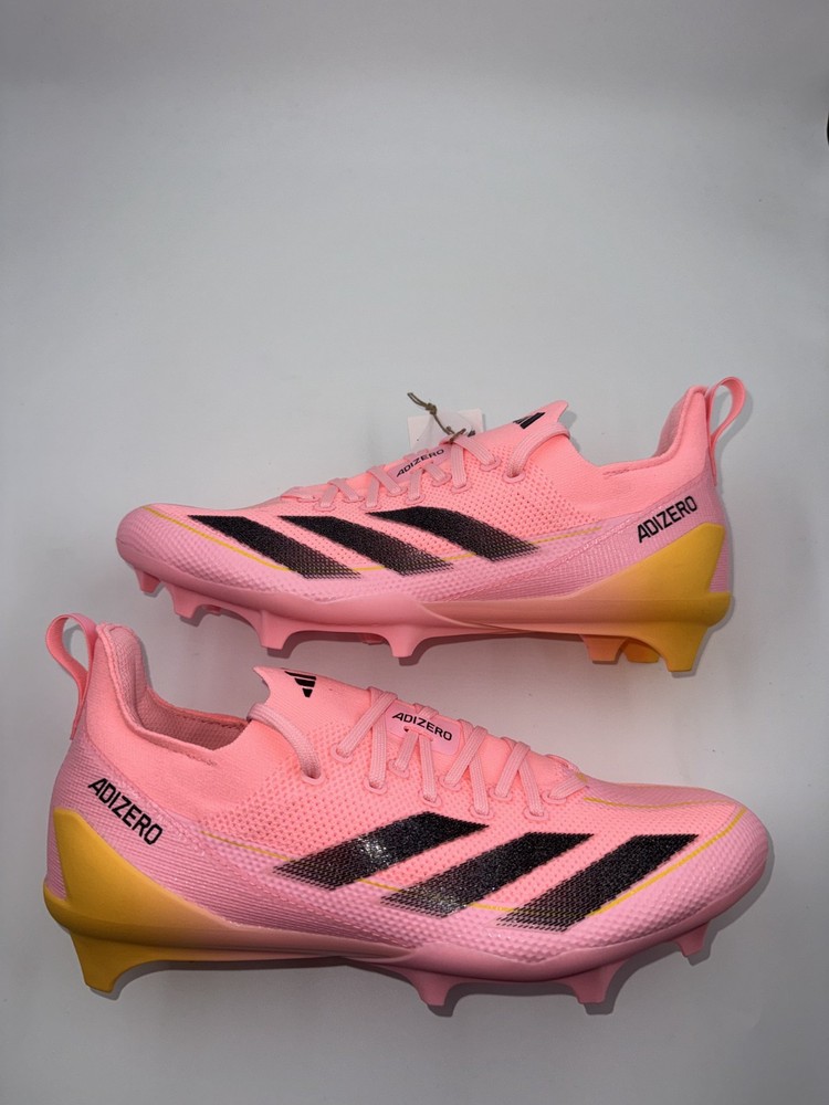 Adidas Adizero Electric + Football Cleats Mens Size 9 Shoes Pink Orange IF1566
